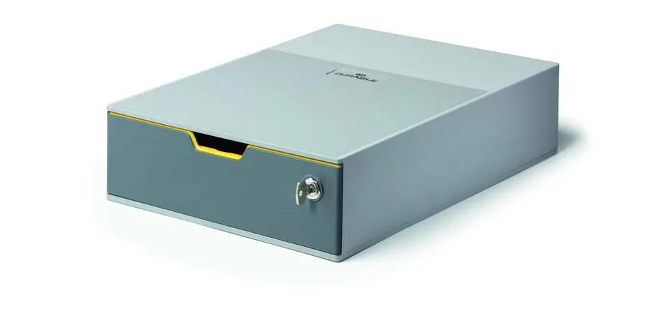 durable-varicolor-1-safe-schubladenbox-a4-abschlie-bar-anthrazit-gelb image 1