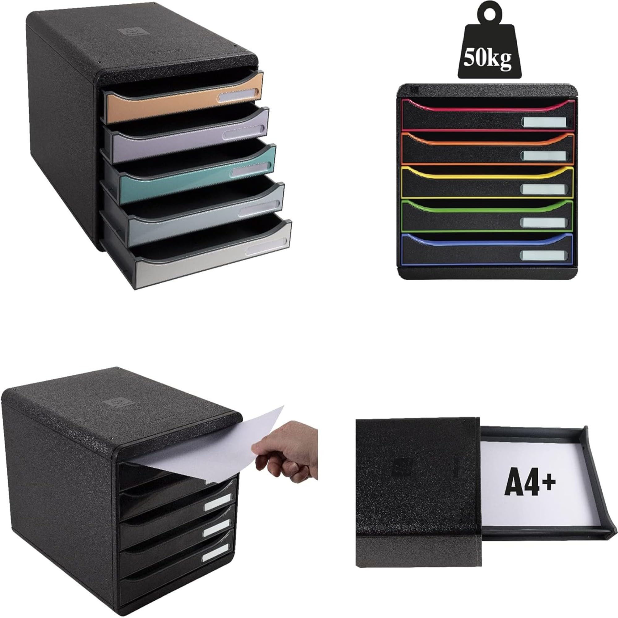 exacompta-big-box-309714d-ablagebox-5-schubladen-schwarz image 5