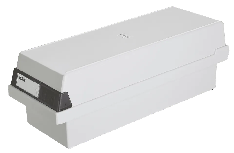 han-croco-karteikasten-din-a7-quer-1300-karten-lichtgrau image 1
