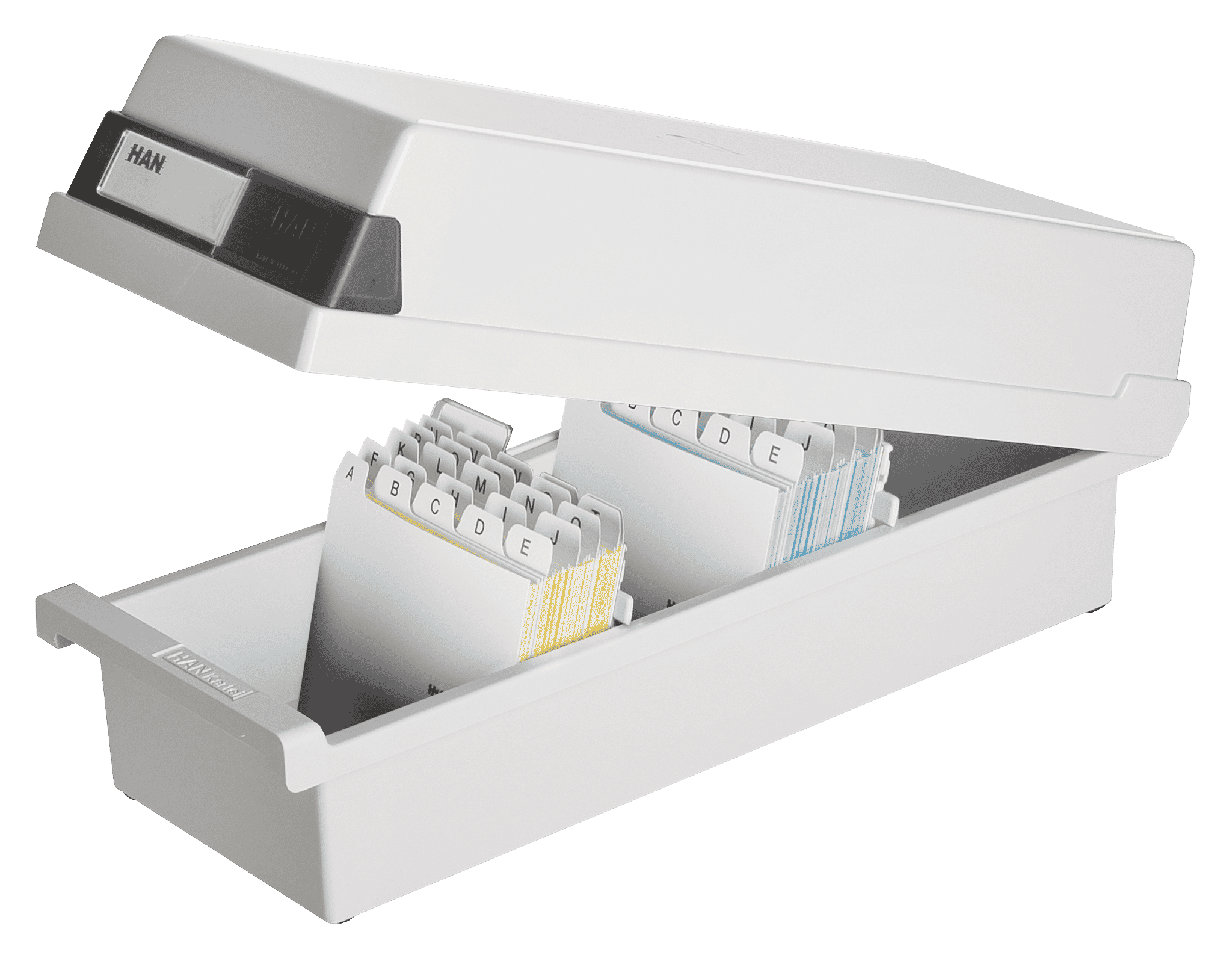 han-croco-karteikasten-din-a7-quer-1300-karten-lichtgrau image 2