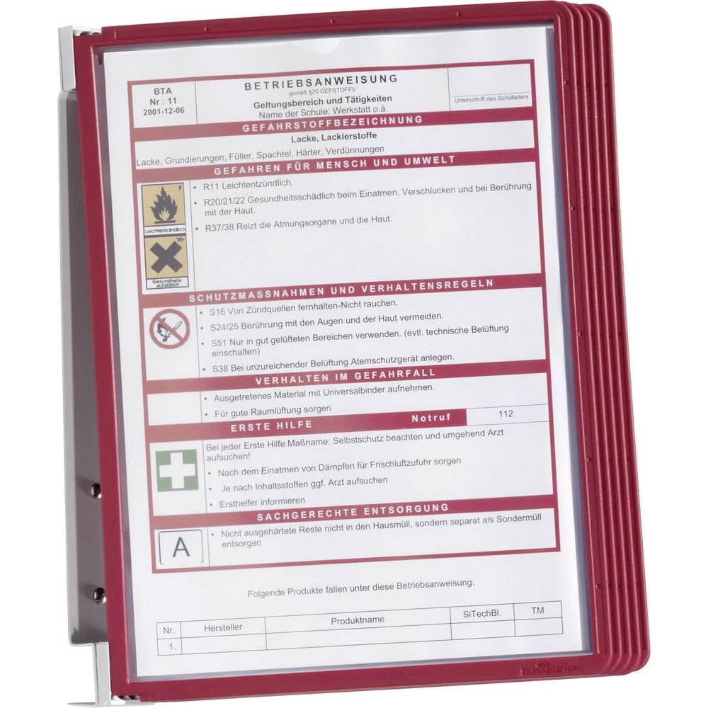 durable-vario-wall-5-sichttafelsystem-a4-rot-5-tafeln image 1