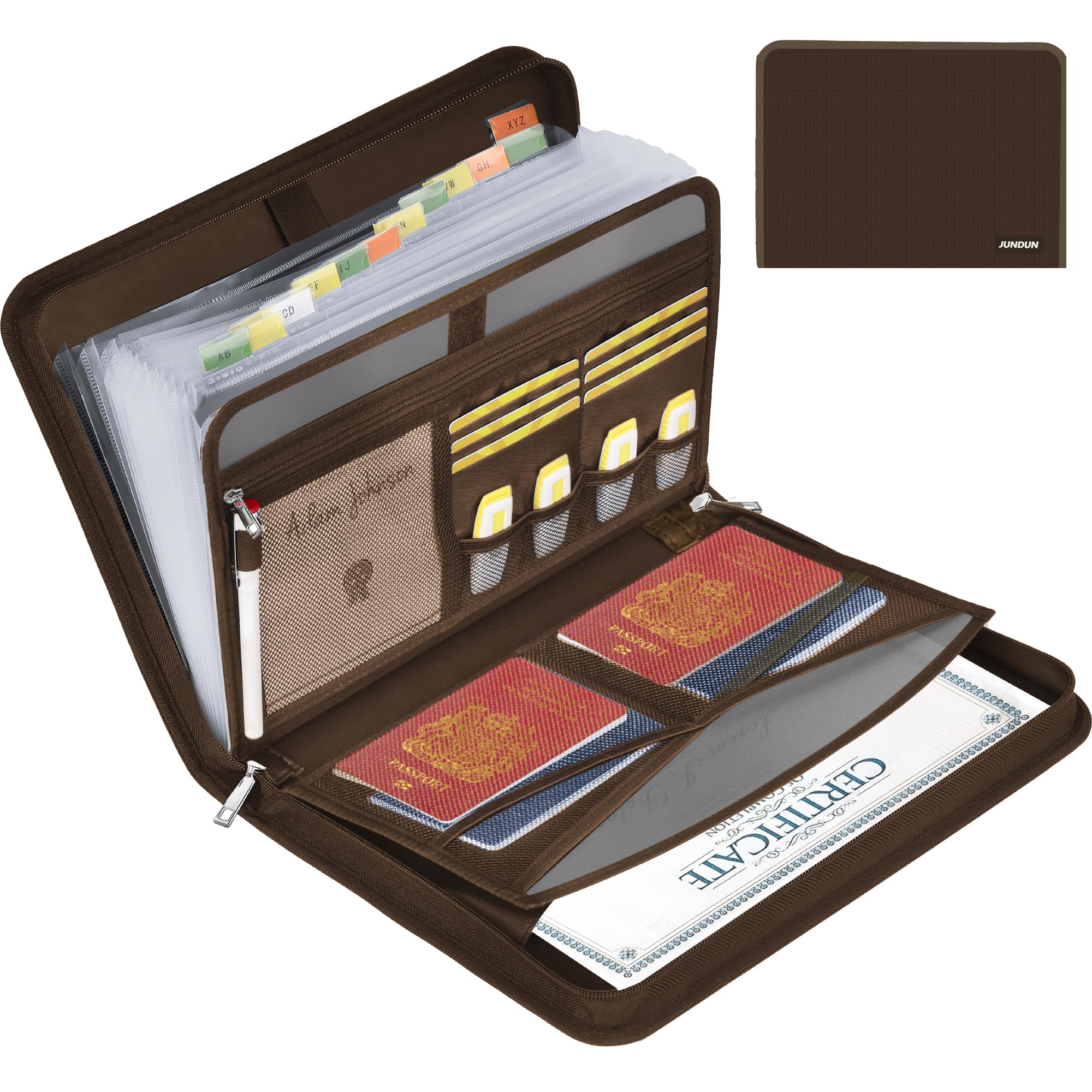 jundun-fireproof-file-folder-f-chermappe-a4-13-f-cher-braun image 1