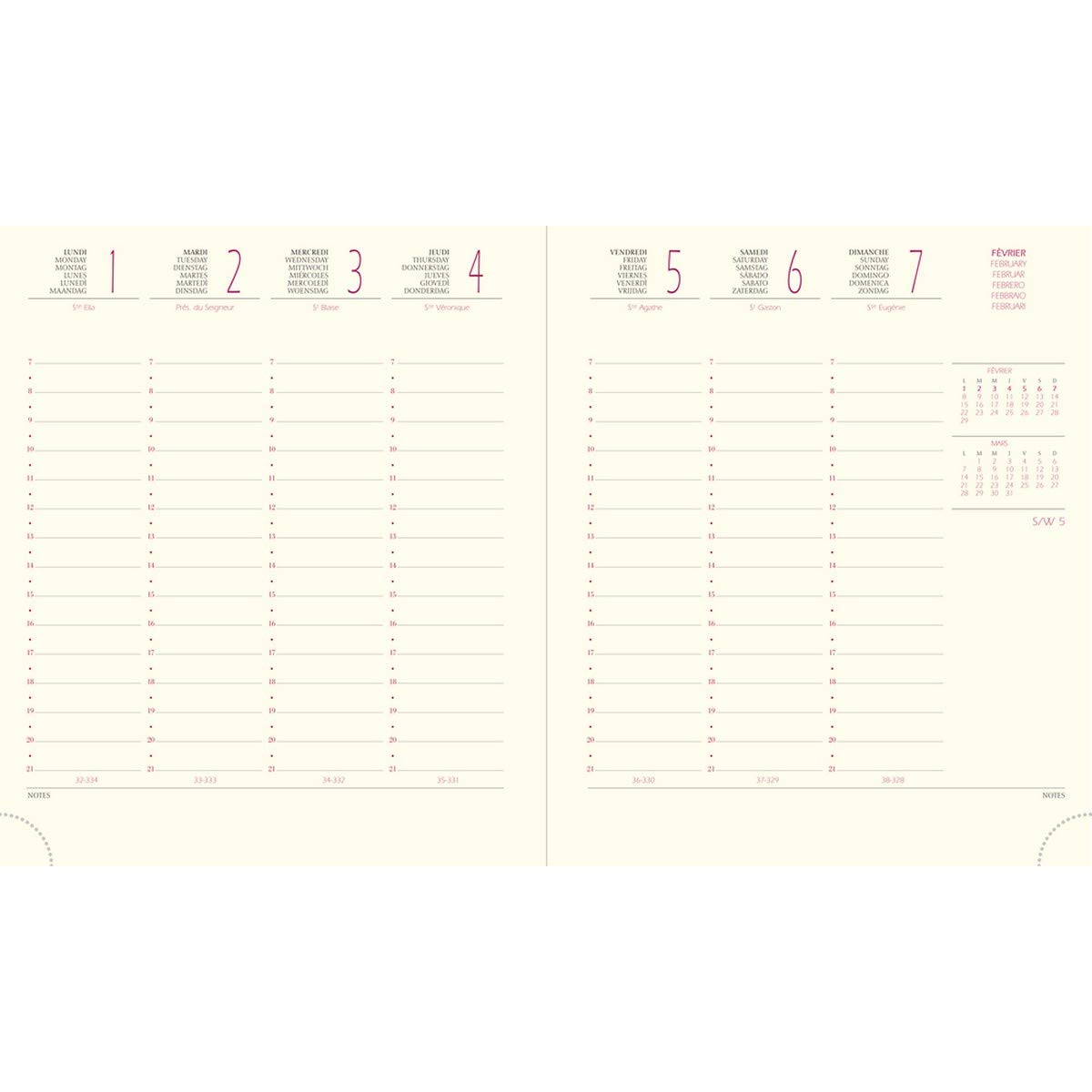 exacompta-eurotime-18-wochenkalender-bronze-17x15-cm-halbstundentakt image 3