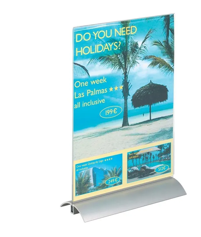 durable-crystal-sign-858919-tischaufsteller-a4-acryl-alu image 1