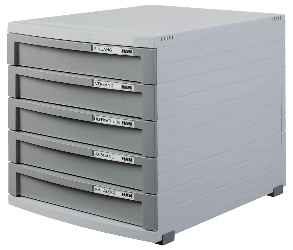 han-contur-schubladenbox-5-schubladen-din-a4 image 1