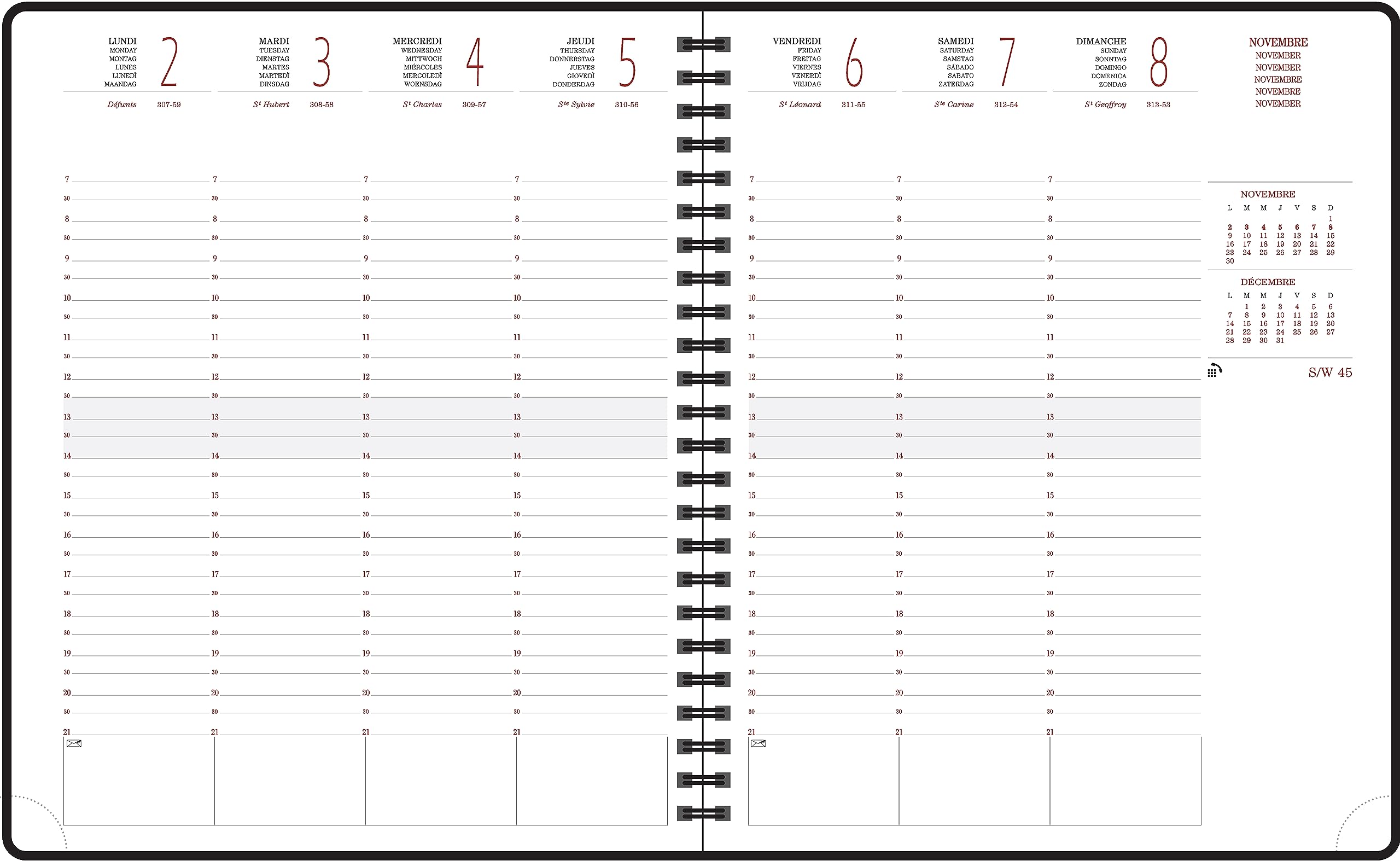 exacompta-forever-222228e-wochenkalender-grau-18-5x22-5-cm image 2