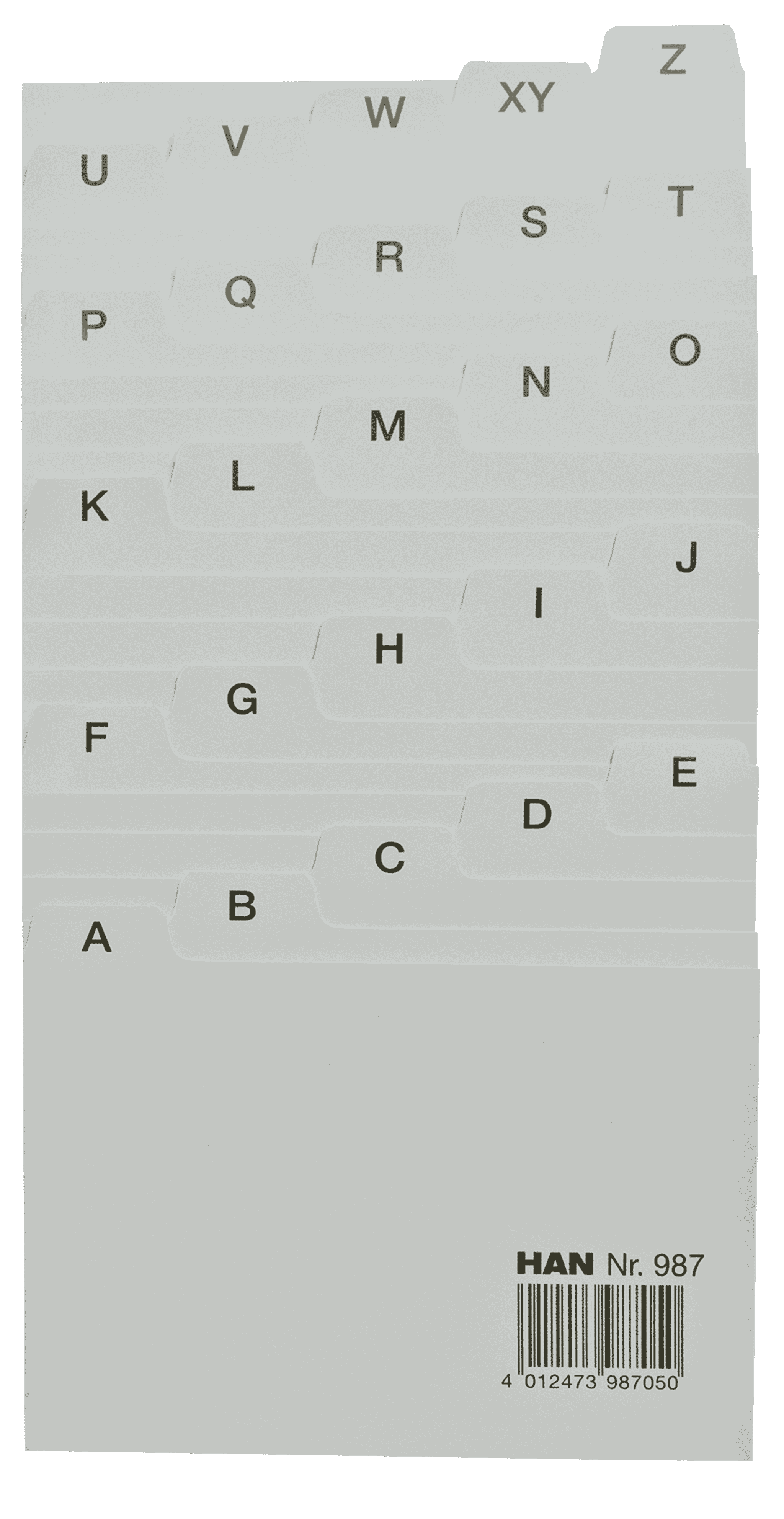 han-croco-register-a-z-din-a7-quer-grau-25-teilig image 2
