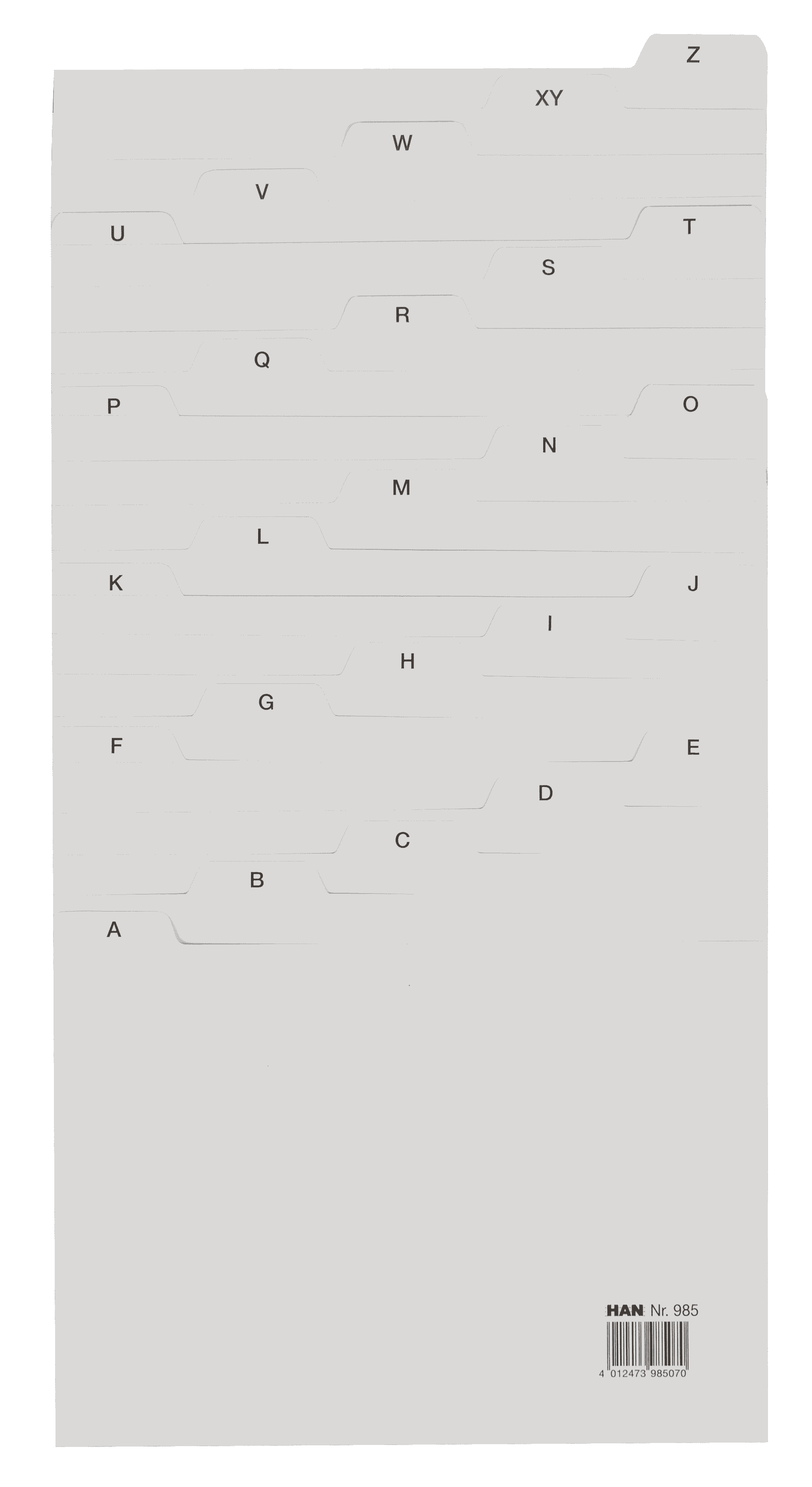 han-croco-register-a-z-din-a5-quer-25-teilig-grau-pp image 2