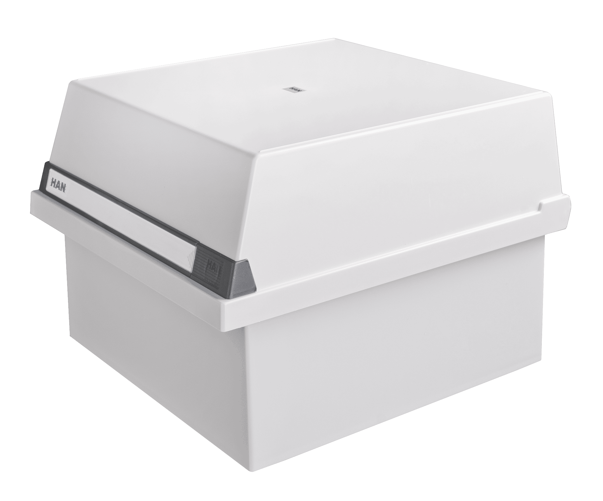 han-croco-karteikasten-din-a4-quer-lichtgrau-f-r-1300-karten image 1