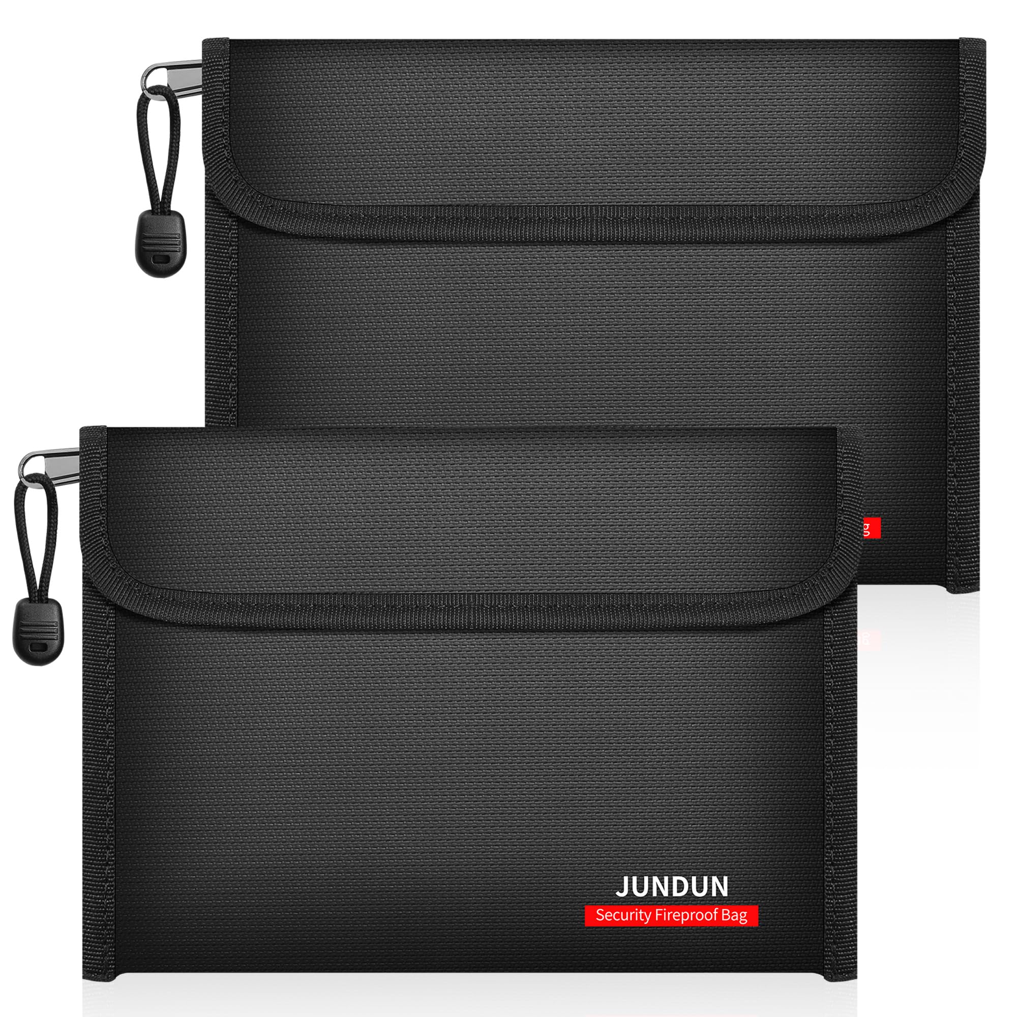jundun-fireproof-dokumententasche-27x17cm-2er-pack-schwarz image 2