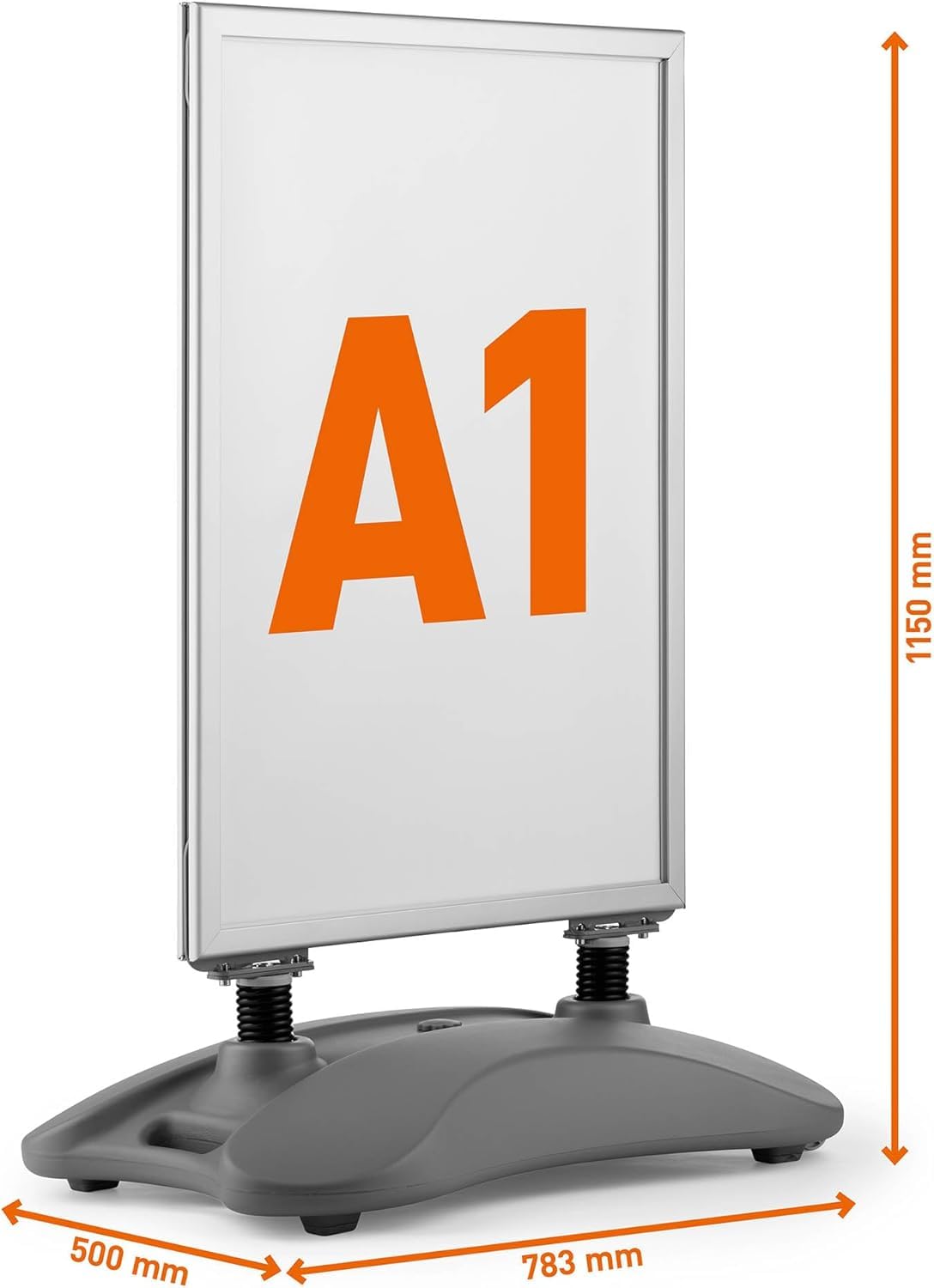 durable-click-fold-kundenstopper-a1-silber-bef-llbar image 2