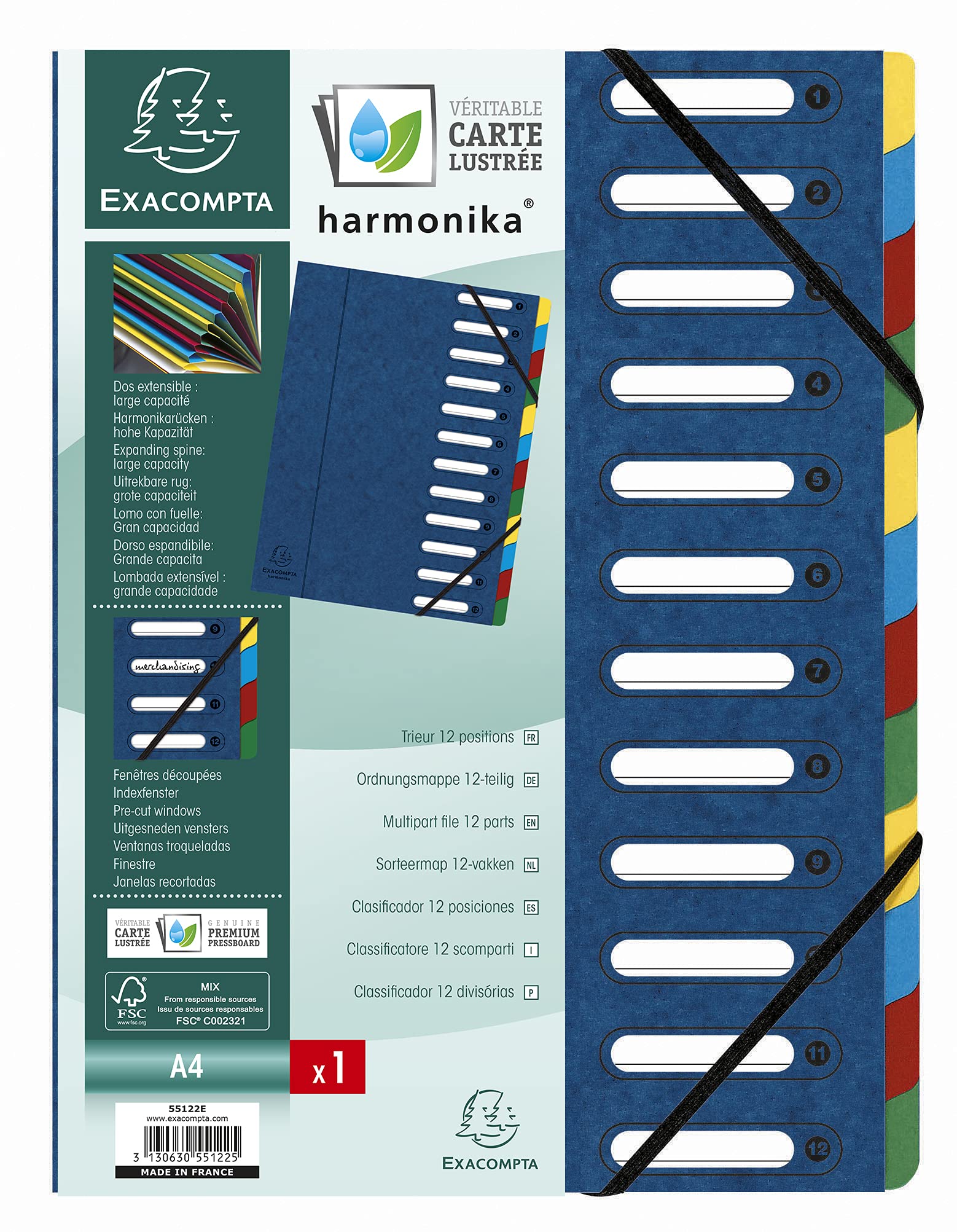 exacompta-europa-55122e-f-chermappe-a4-12-f-cher-blau image 1