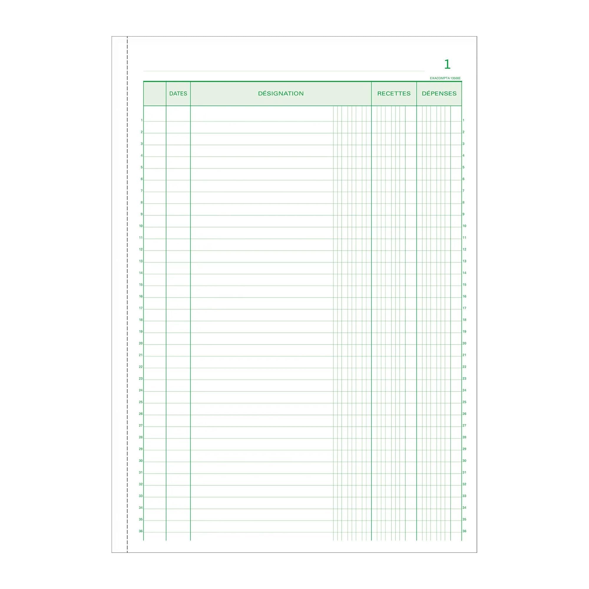 exacompta-guildhall-kassenbuch-a4-einnahmen-ausgaben-50-seiten image 3