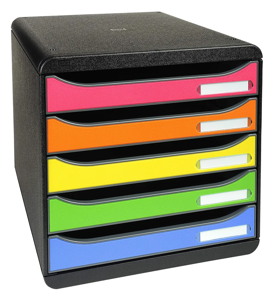 exacompta-big-box-309798d-schubladenbox-5-schubladen-bunt image 1