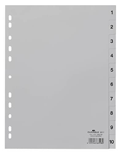 durable-duraquick-zahlenregister-a4-1-10-grau-25-st-ck image 4