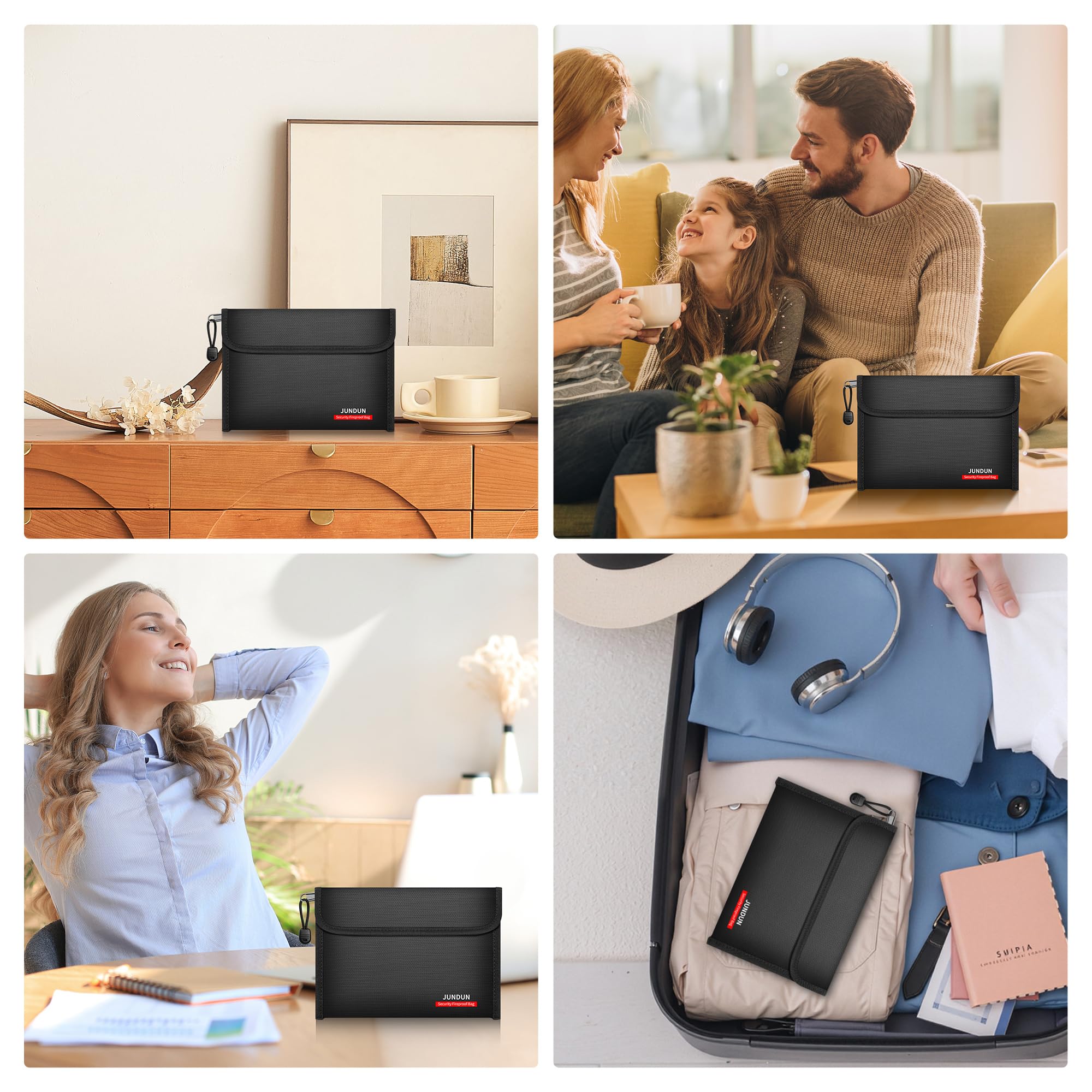 jundun-fireproof-dokumententasche-27x17cm-2er-pack-schwarz image 8