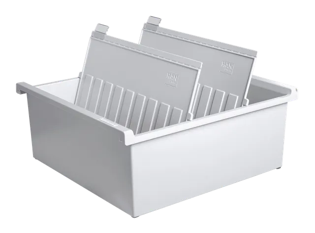 han-croco-karteitrog-din-a4-quer-1300-karten-lichtgrau image 1