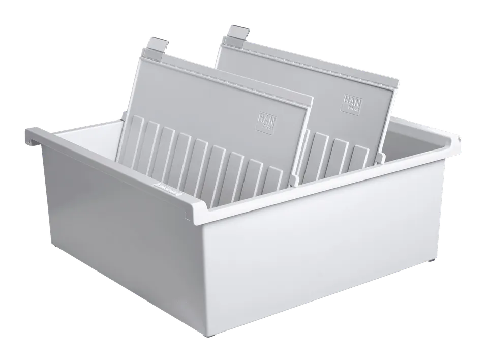 han-croco-karteitrog-din-a4-quer-1300-karten-lichtgrau image 1