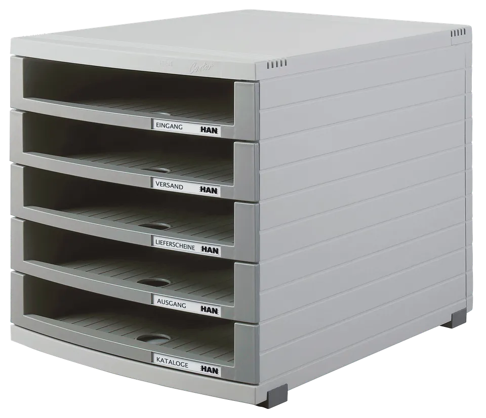 han-contur-schubladenbox-5-schubladen-a4-offen image 1